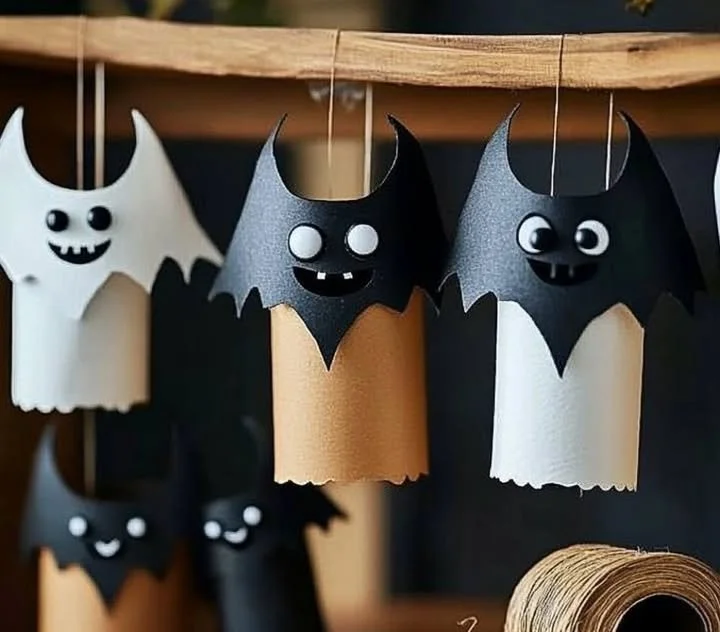 Friendly bat roll decor for Halloween and home decoration