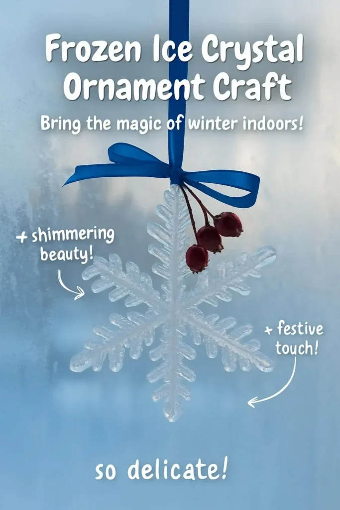 DIY frozen ice crystal ornament craft tutorial