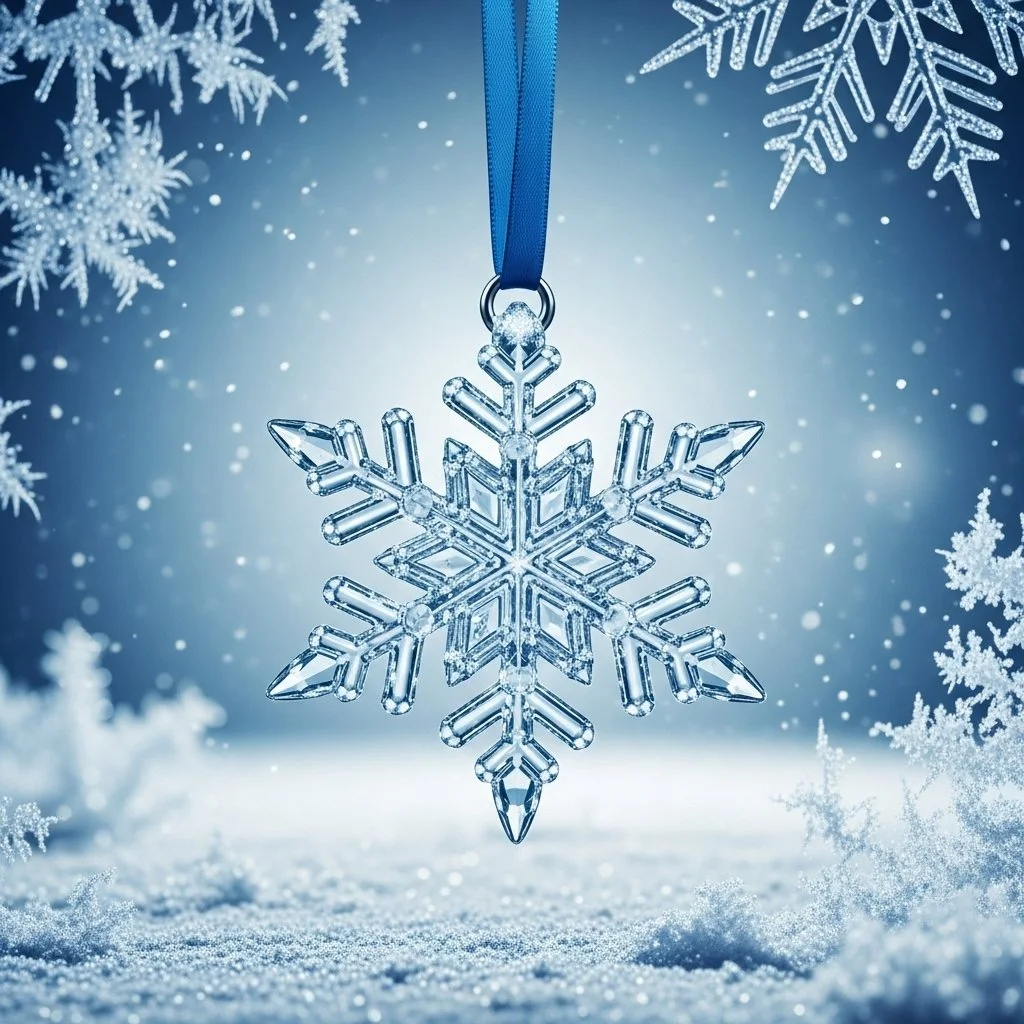 Beautiful Frozen Ice Crystal Ornaments for festive decoration
