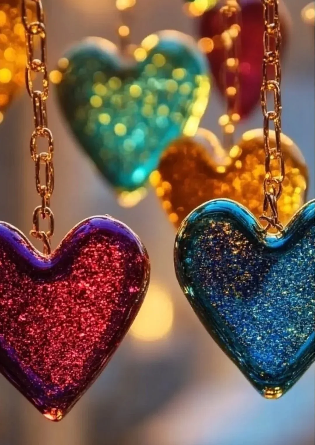 Colorful glass bead suncatchers hanging in sunlight, adding charm to any window.