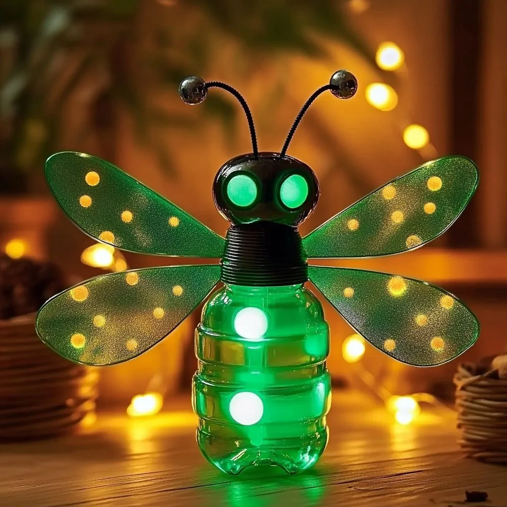 DIY glow-in-the-dark fireflies craft project for kids