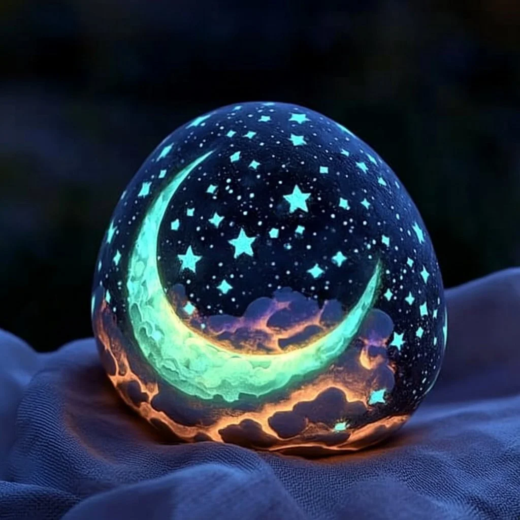 Glow-in-the-dark night sky rocks for enchanting home decor.