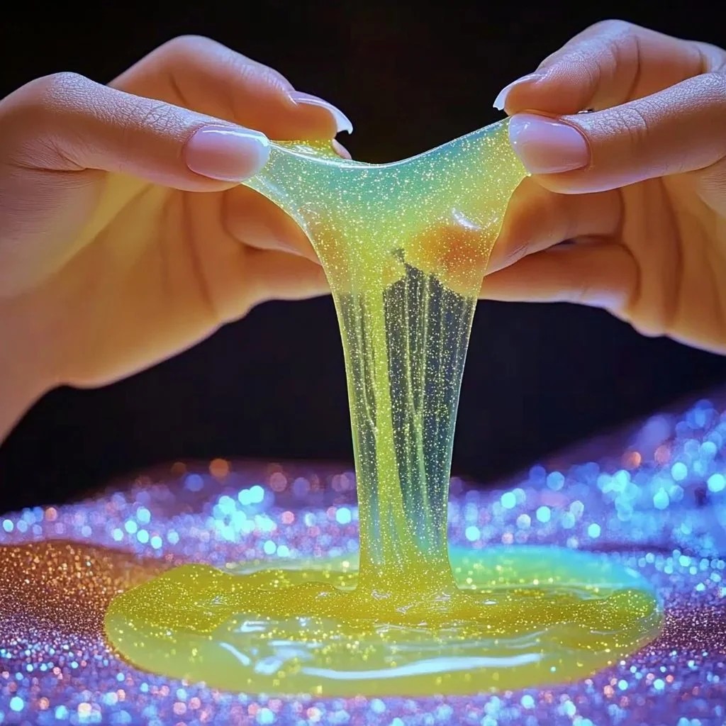 Glow-in-the-Dark Pixy Slime in vibrant colors for fun playtime