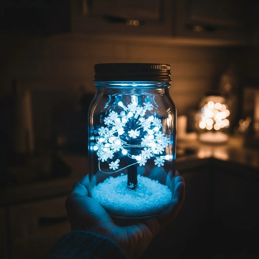 Glowing baking soda tree with vibrant colors and sparkling effects.