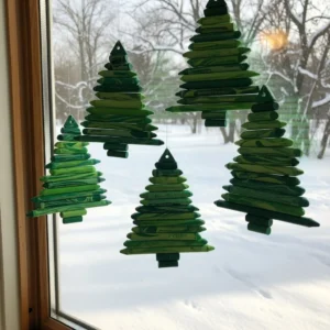 Green Crayon Suncatchers