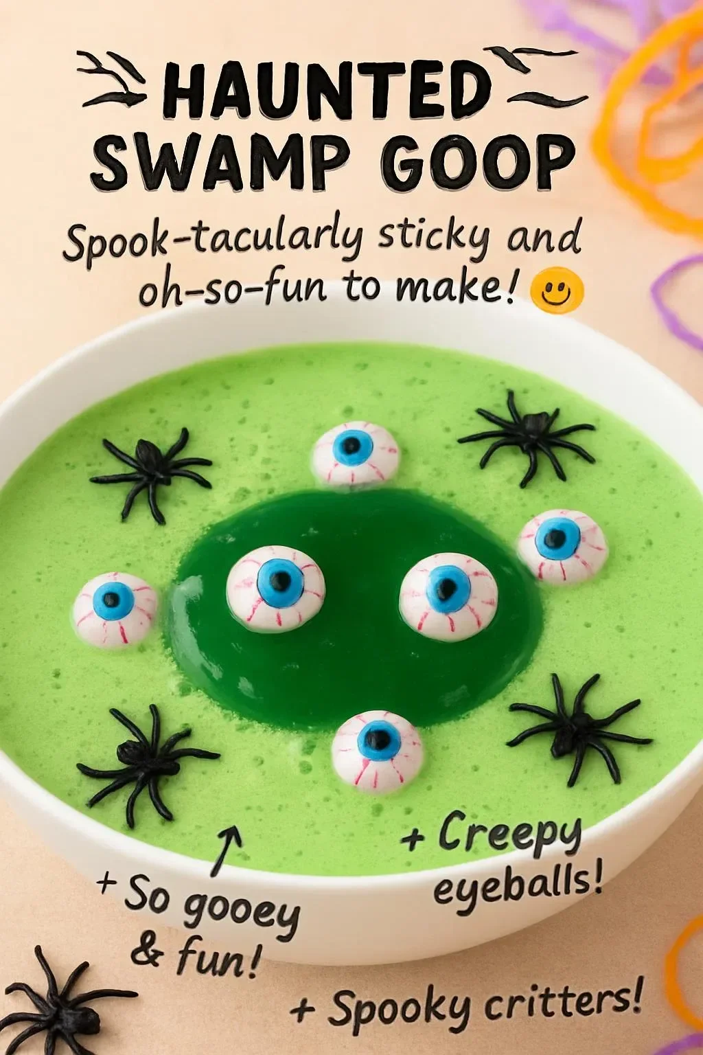 Eerie Haunted Swamp Goop in a foggy swamp landscape