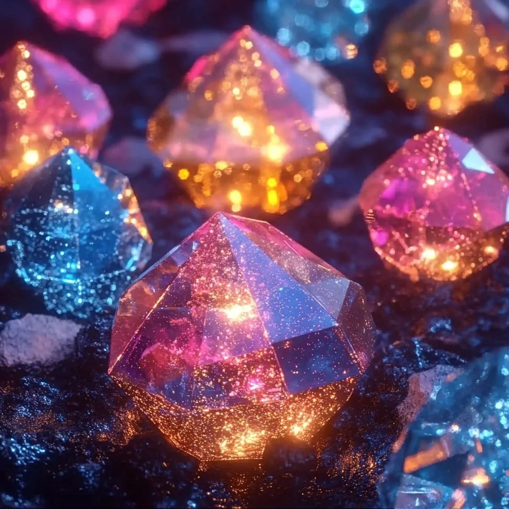 Colorful Magic Rocks in varying shapes and sizes showcasing natural beauty.