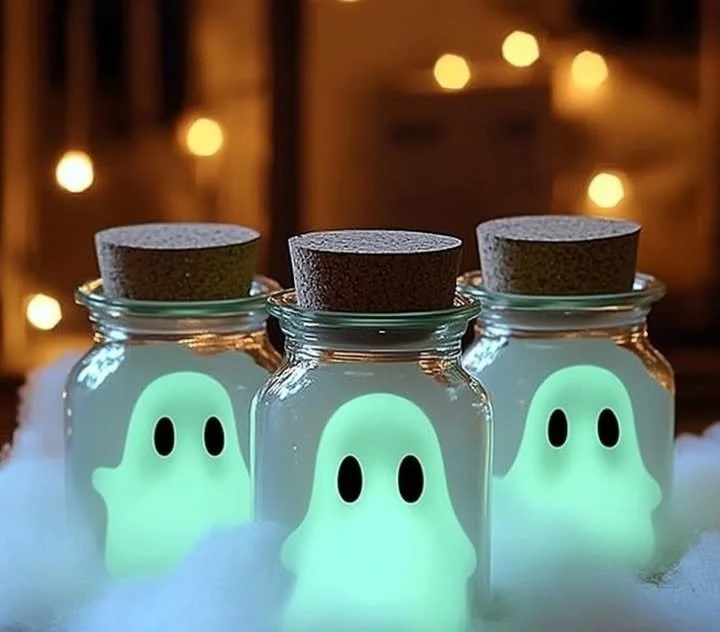 Pet ghosts in a jar, preserving memories of beloved pets in a unique way.
