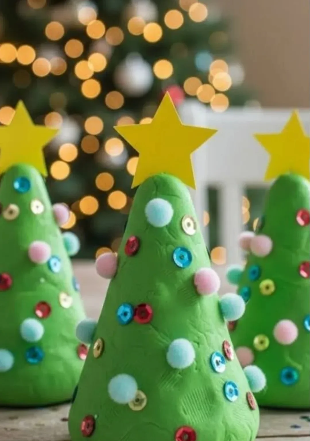 Festive Playdough Pinecone Christmas Tree for holiday crafting
