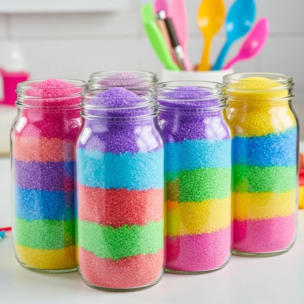 Colorful Rainbow Salt Jar for seasoning and decorative purposes