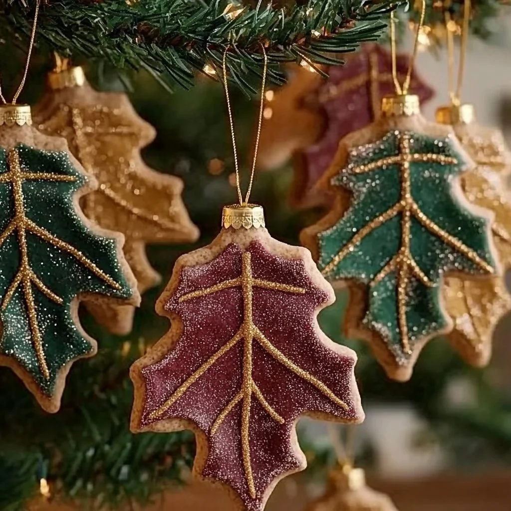 Handmade salt dough leaf ornaments for seasonal decorations and crafts
