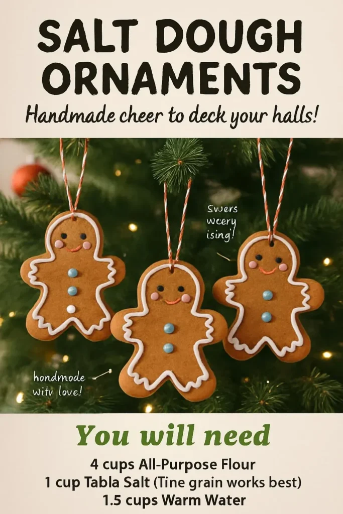 Colorful salt dough ornaments crafted for holiday decorations and gifts