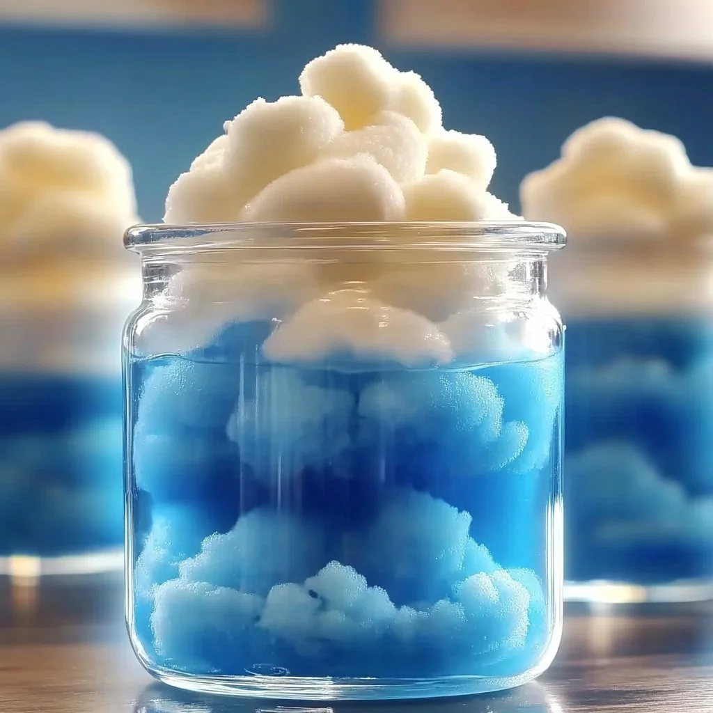 Sky Jello dessert featuring fluffy clouds and vibrant colors