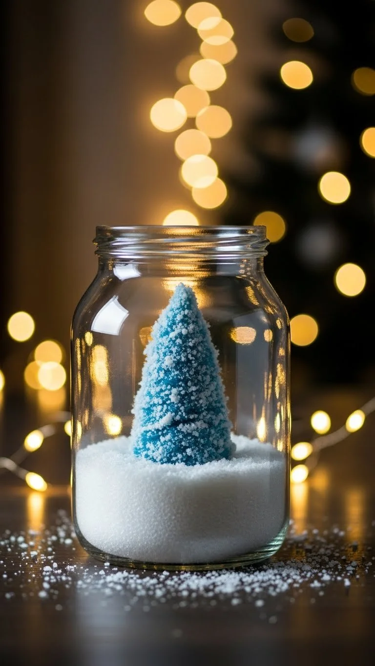 Creating a snowstorm in a jar using simple materials and ingredients.