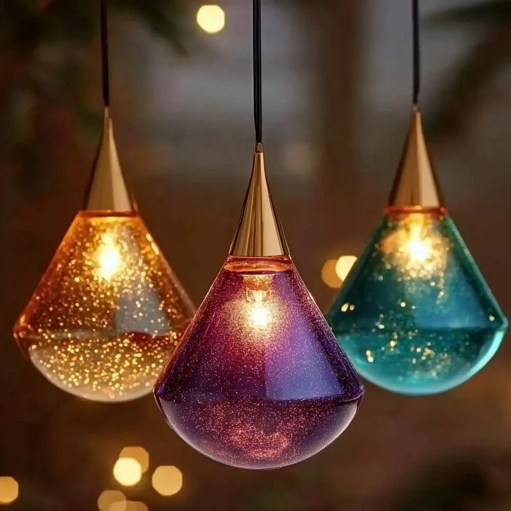 Sparkling galaxy lights illuminating a dark room with vibrant colors and patterns.