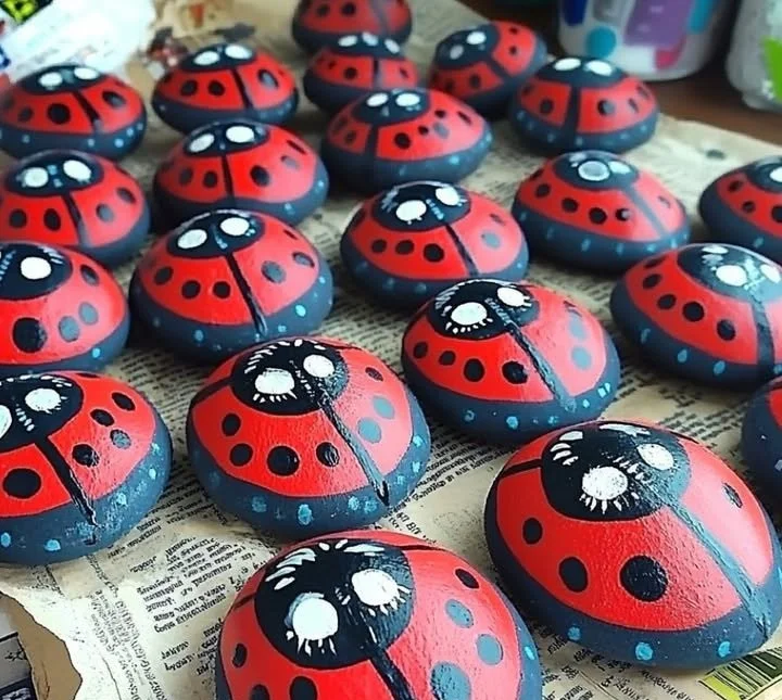 Decorative Stone Ladybugs for home and garden decoration