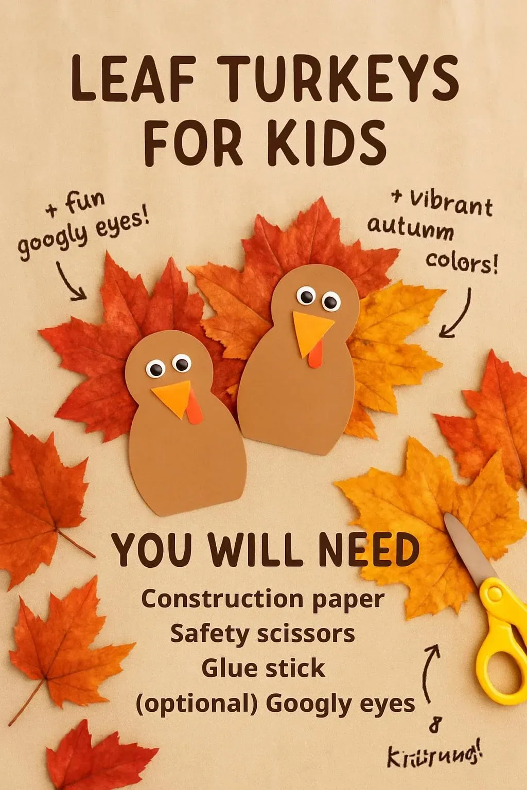 Kids crafting colorful turkeys for Thanksgiving celebration