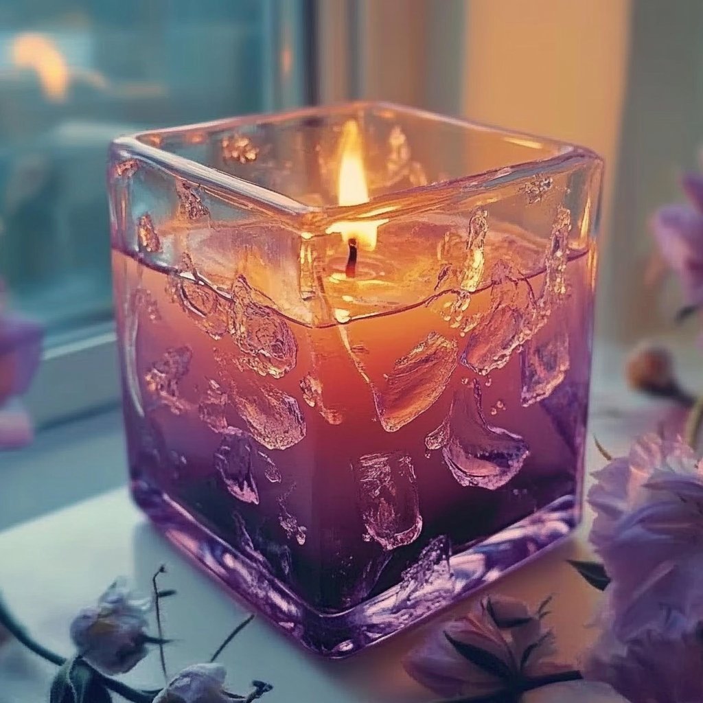 Stunning Glass Art Candle