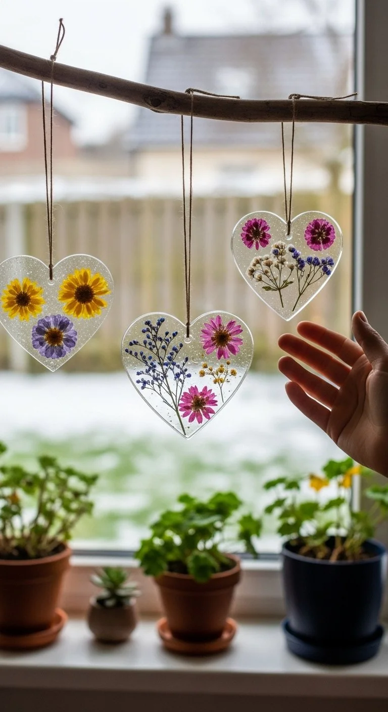 Eco-friendly bioplastic heart ornaments for sustainable holiday decoration
