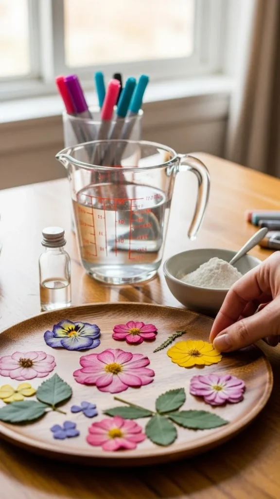 DIY bioplastic suncatchers reflecting sunlight in vibrant colors