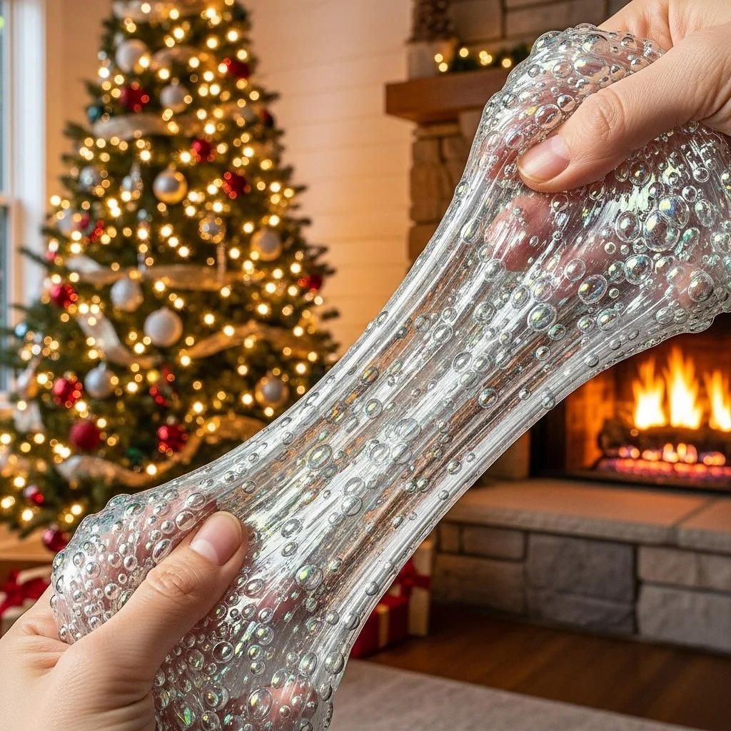 Colorful Bubble Winter Sensory Dough for hands-on fun and learning