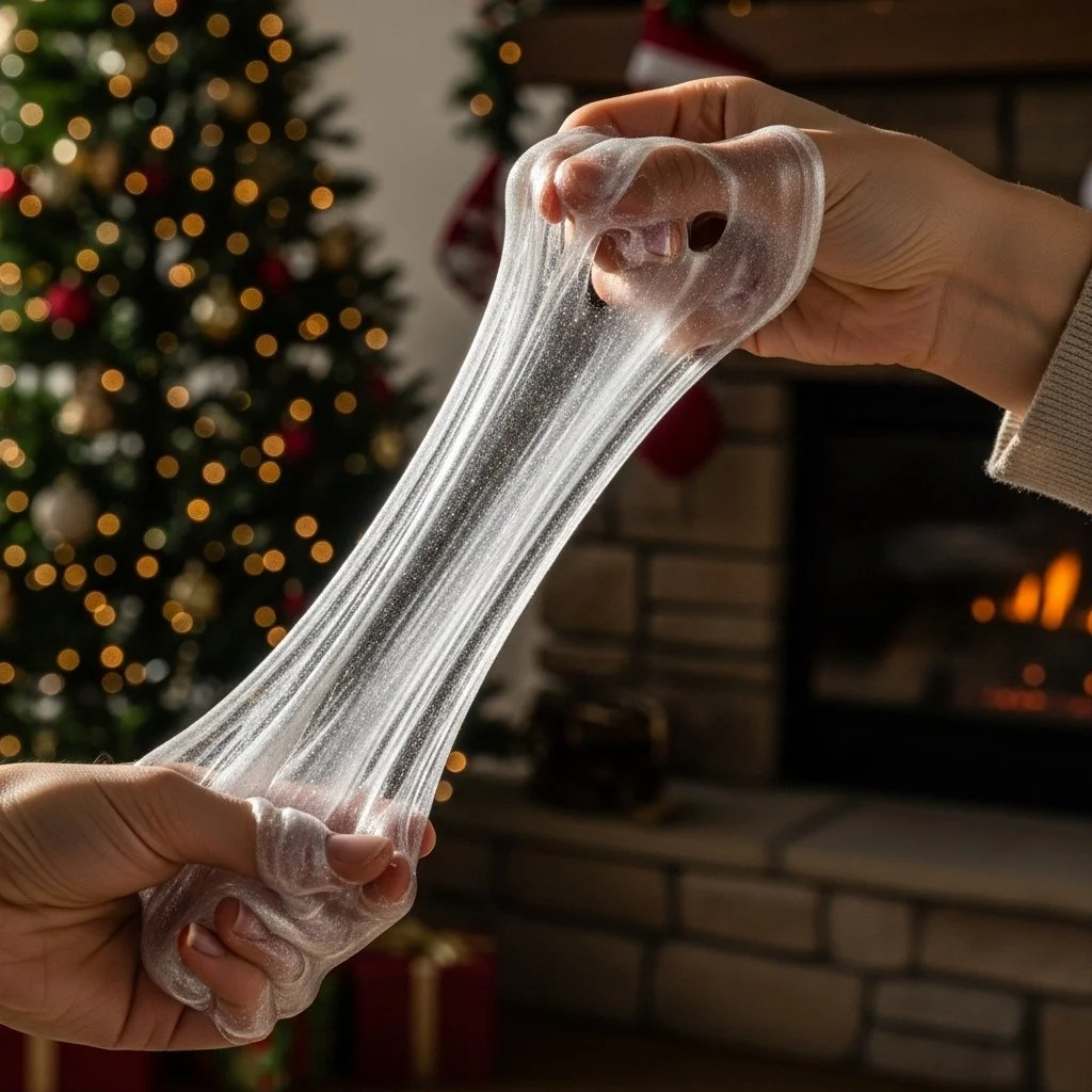 Colorful Bubble Winter Sensory Dough for creative play and sensory exploration.