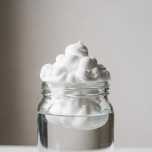 Cloud in a Jar experiment illustrating a cloud formation in a controlled environment.