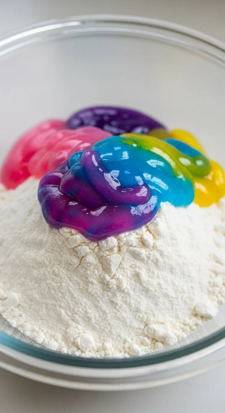 Homemade Bubble Dough made from cornstarch and dish soap for kids' activities