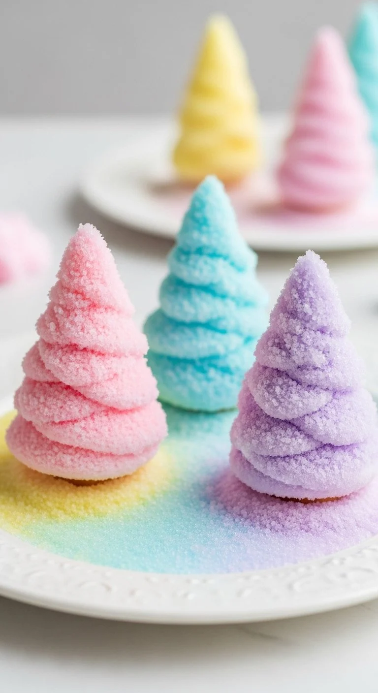 Vibrant crystal growing trees showcasing beautiful formations and colors.