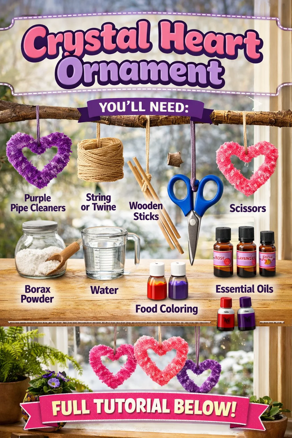 Elegant Crystal Heart Ornament for home decor and special gifts