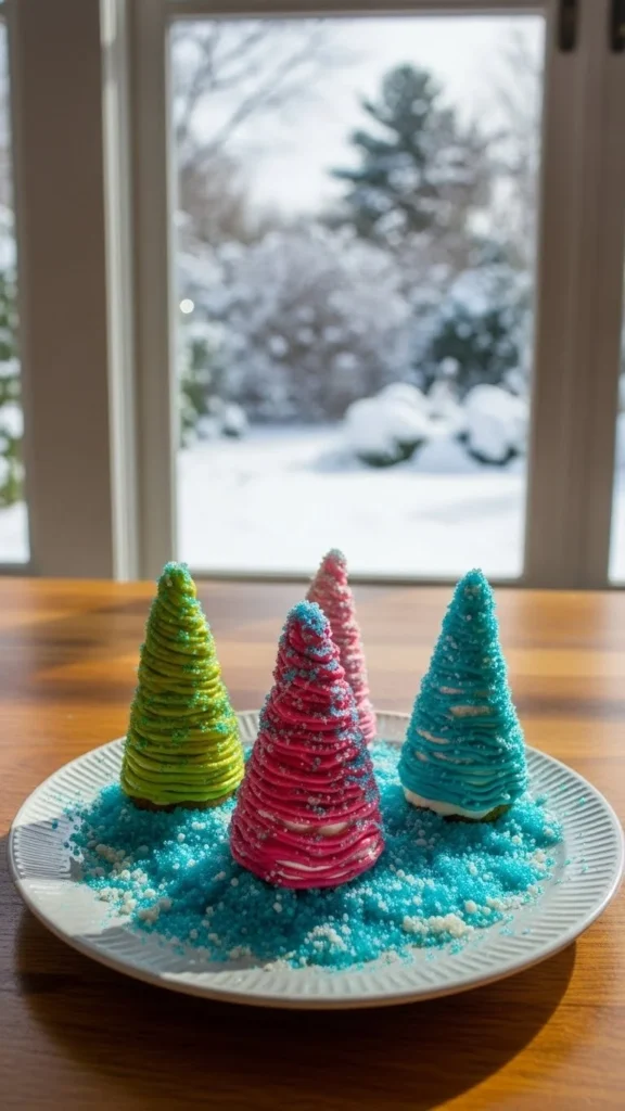 An enchanting view of a crystal storm showcasing vibrant colors and natural beauty.