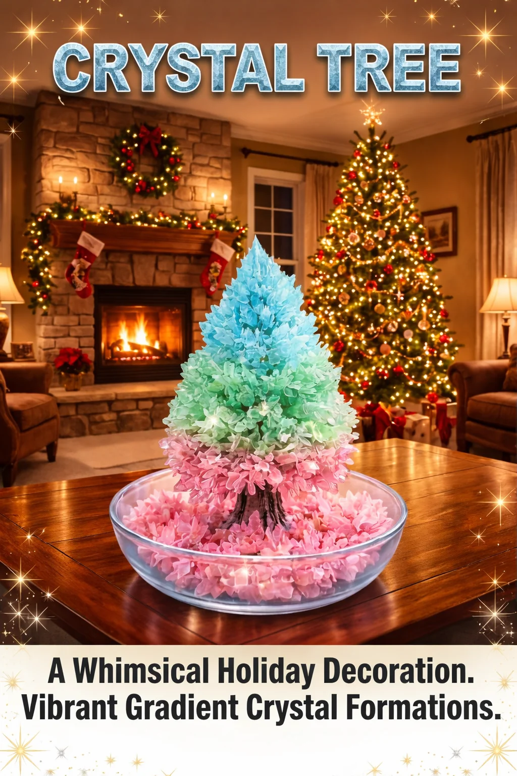 A stunning crystal tree centerpiece representing beauty and healing energy