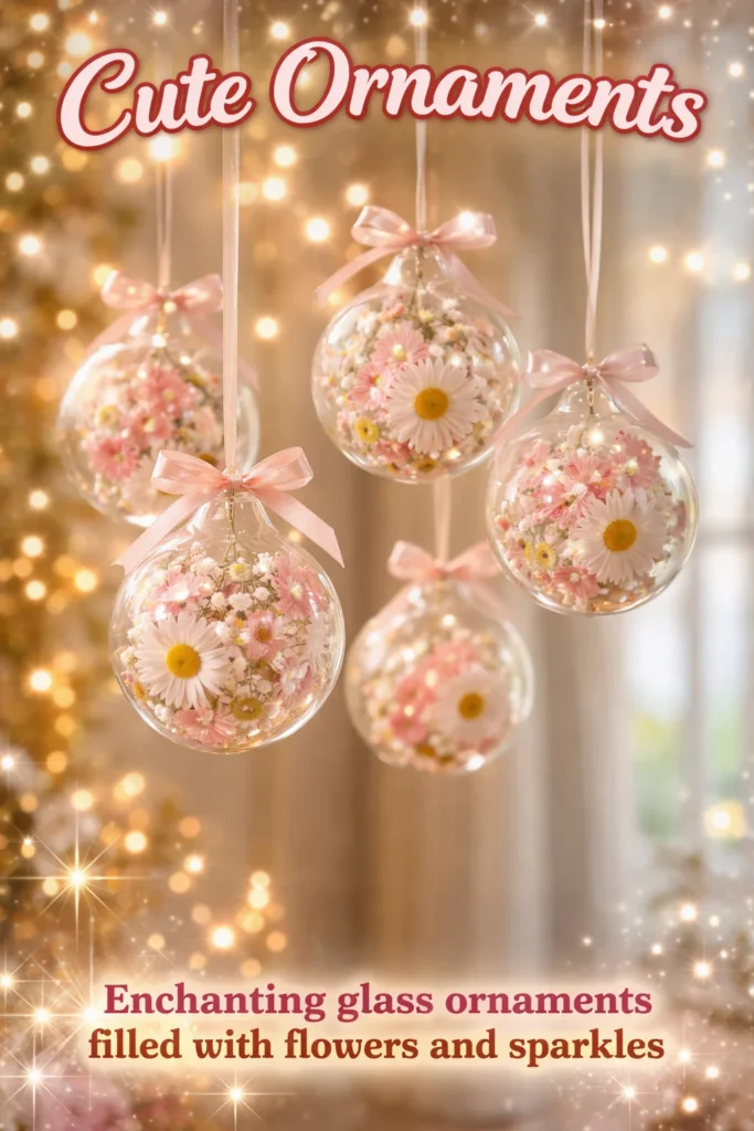 Collection of cute ornaments for holiday decoration