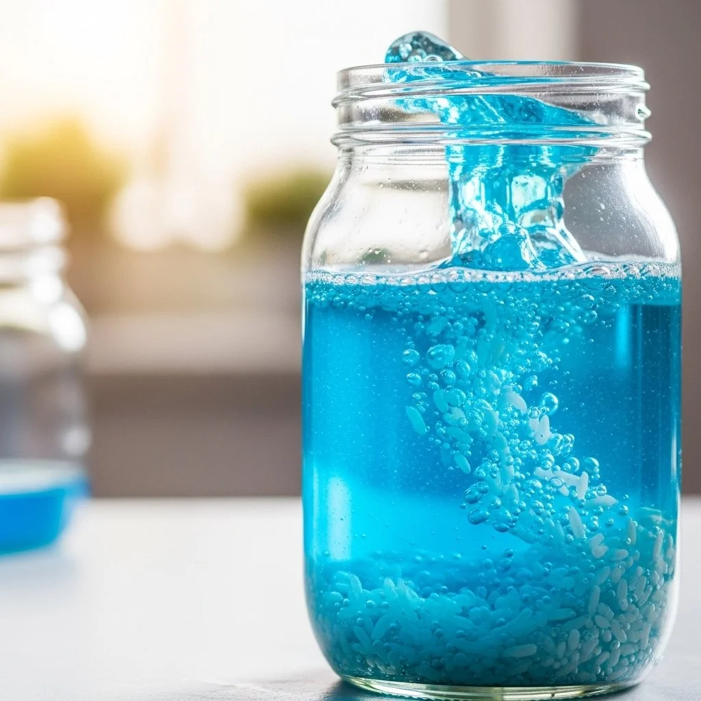 Dancing Rice Experiment demonstrating rice movement in water