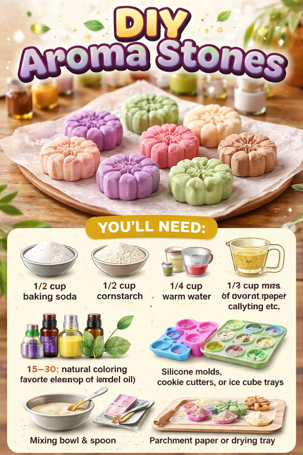 DIY aroma stones for creating natural home fragrances