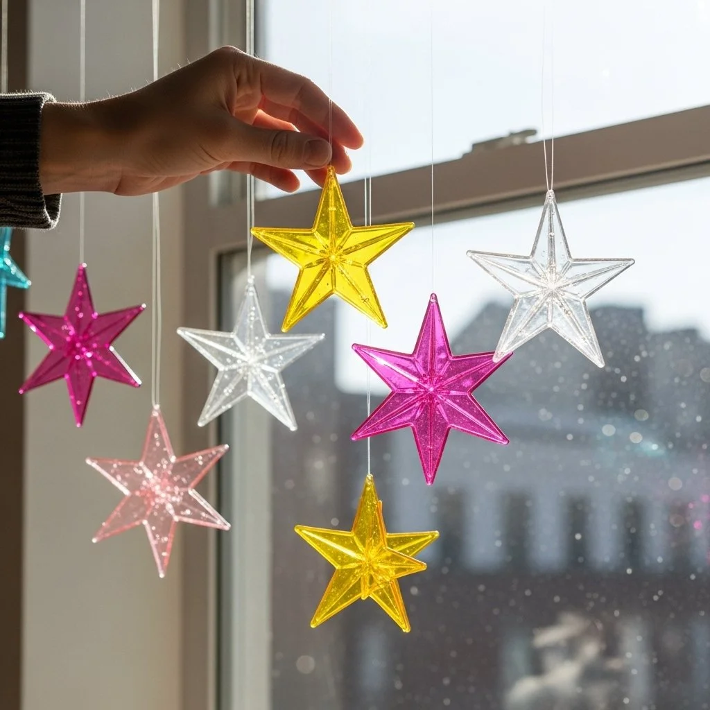 DIY bioplastic star ornaments for eco-friendly holiday decorations