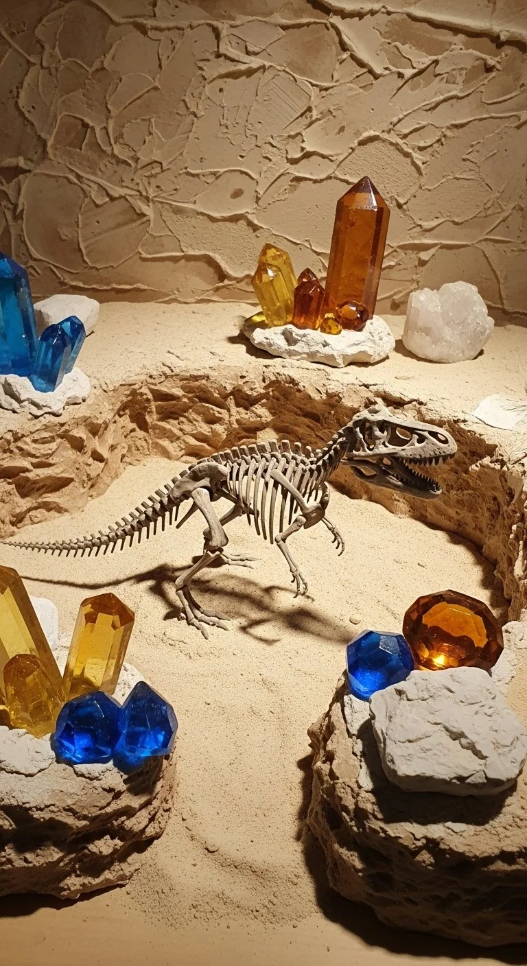 Child excavating dinosaur bones with DIY Dinosaur Dig Excavation Kit