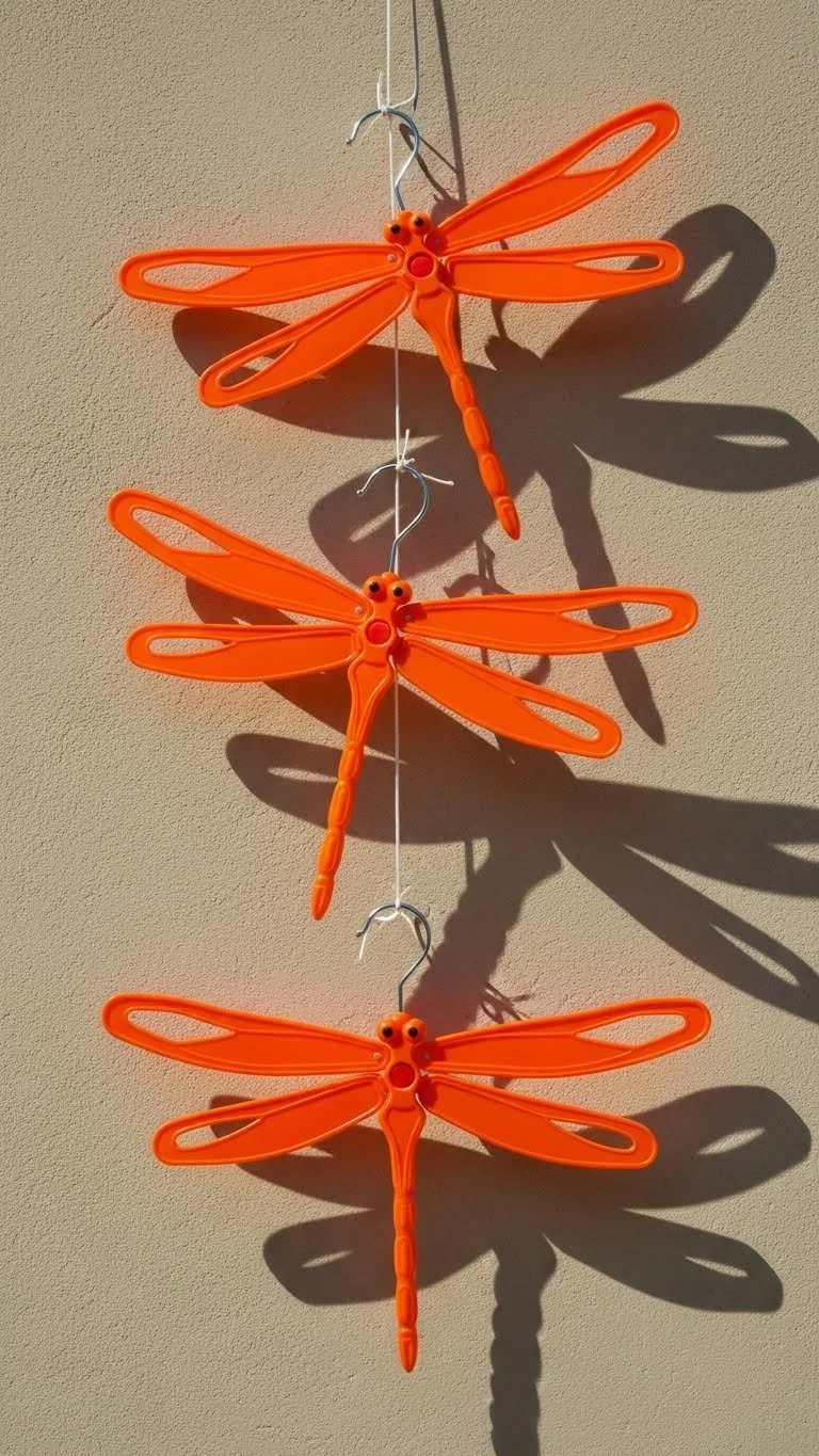 Colorful DIY dragonflies made from craft materials