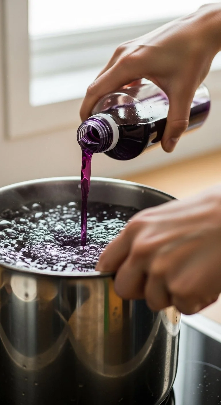 Homemade gel air fresheners in beautiful jars on a table