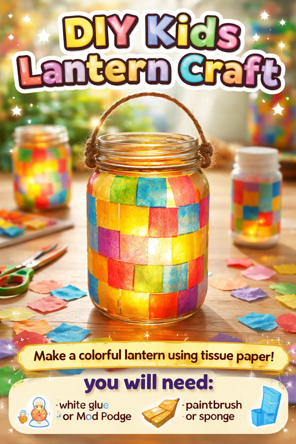 DIY kids lantern craft project for creative fun and family activities