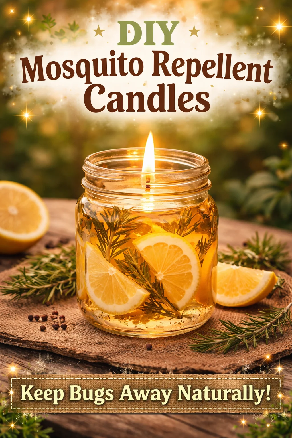 Homemade DIY mosquito repellent candles for natural insect protection