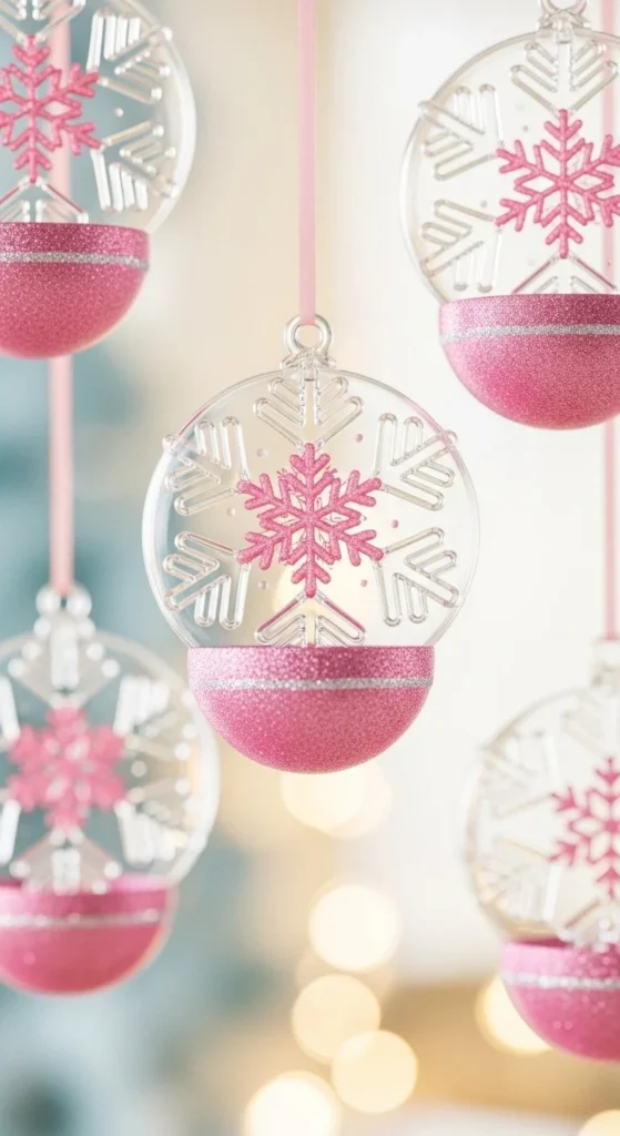 Handcrafted DIY snowflake ornaments for holiday decorations