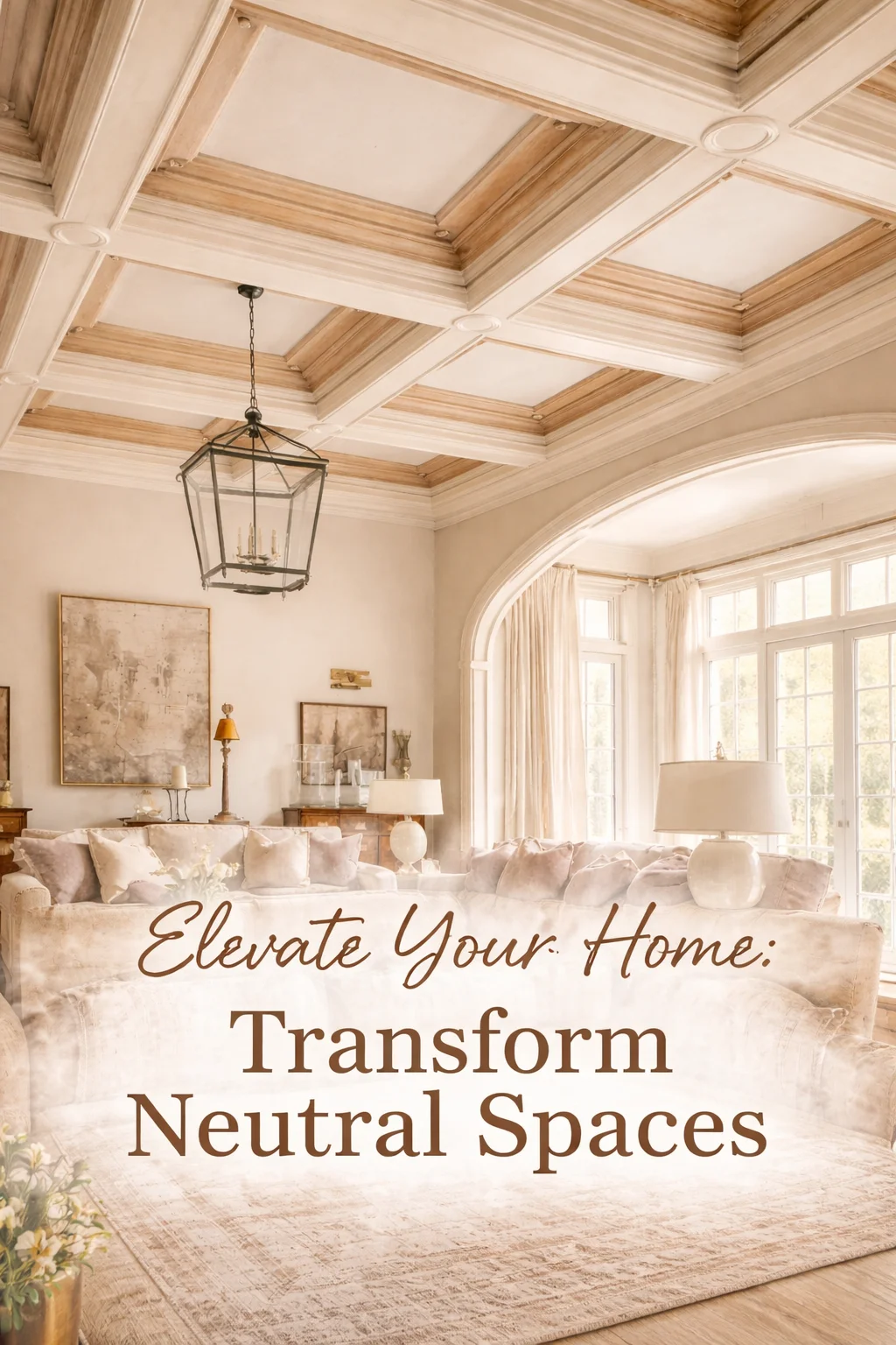 Coffered Ceilings Transform Neutral Living Spaces into Timeless Sanctuaries