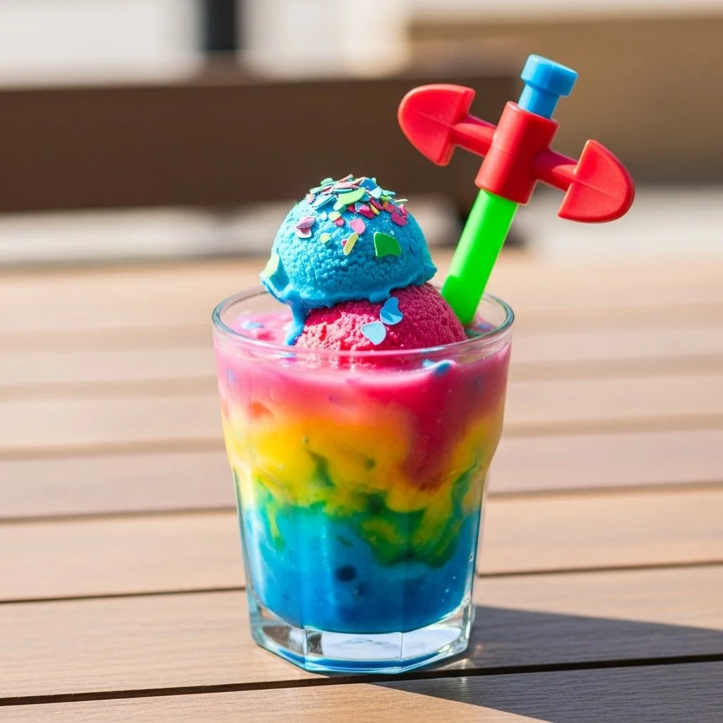 A colorful explosion of confetti in a firework's confetti experiment.