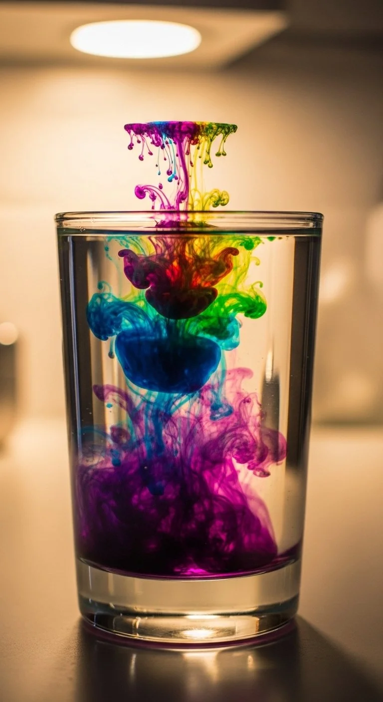 Colorful fireworks bursting in a cup for a festive celebration.