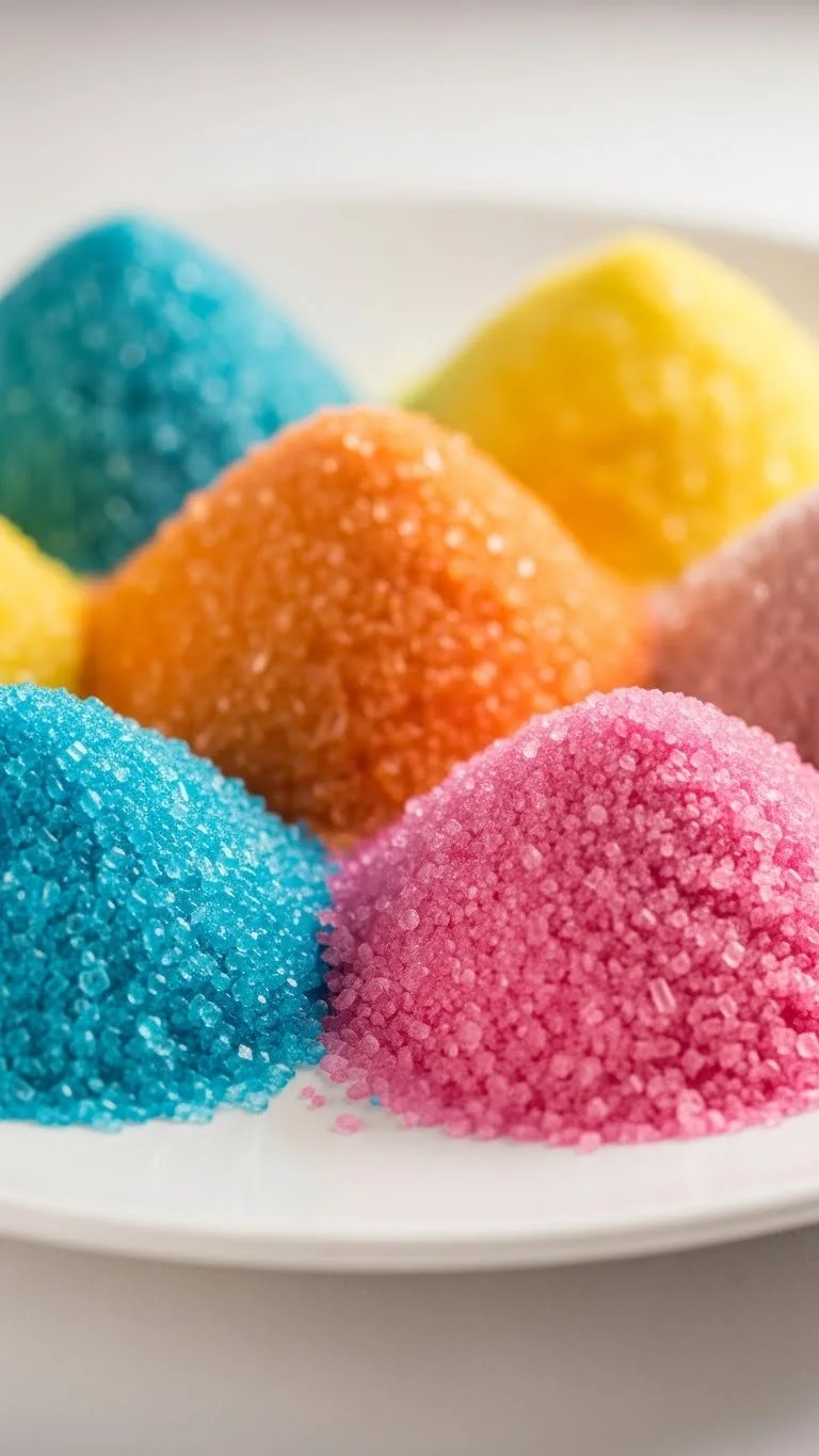 Colorful Fireworks Rainbow Sugar Explosion dessert full of vibrant sugar and flavor