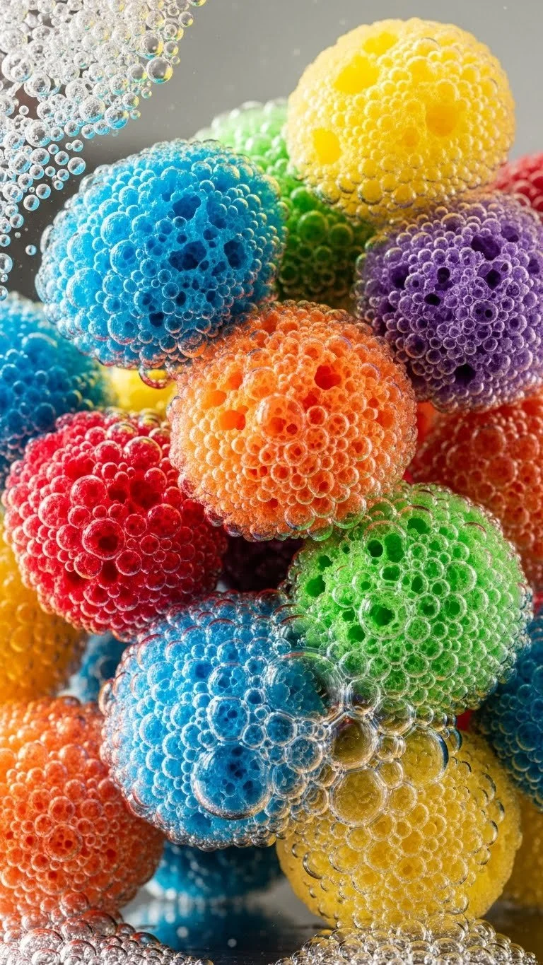 Children conducting the Fizzy Rainbow Rocks experiment with colorful reactions.