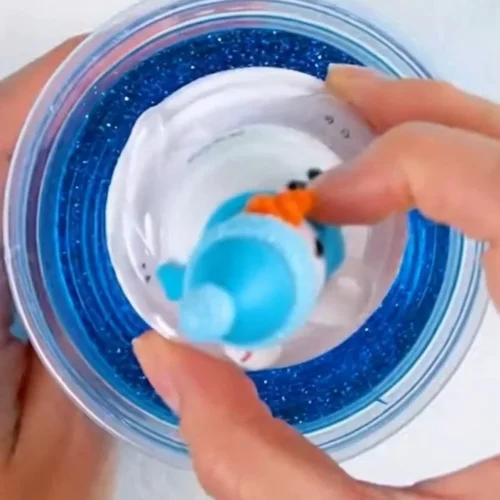Frozen Elsa Snowman Cup Craft with snow globe activity for kids