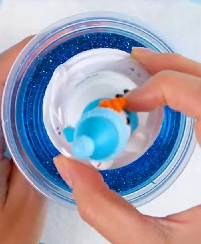 Frozen Elsa Snowman Cup Craft with snow globe activity for kids