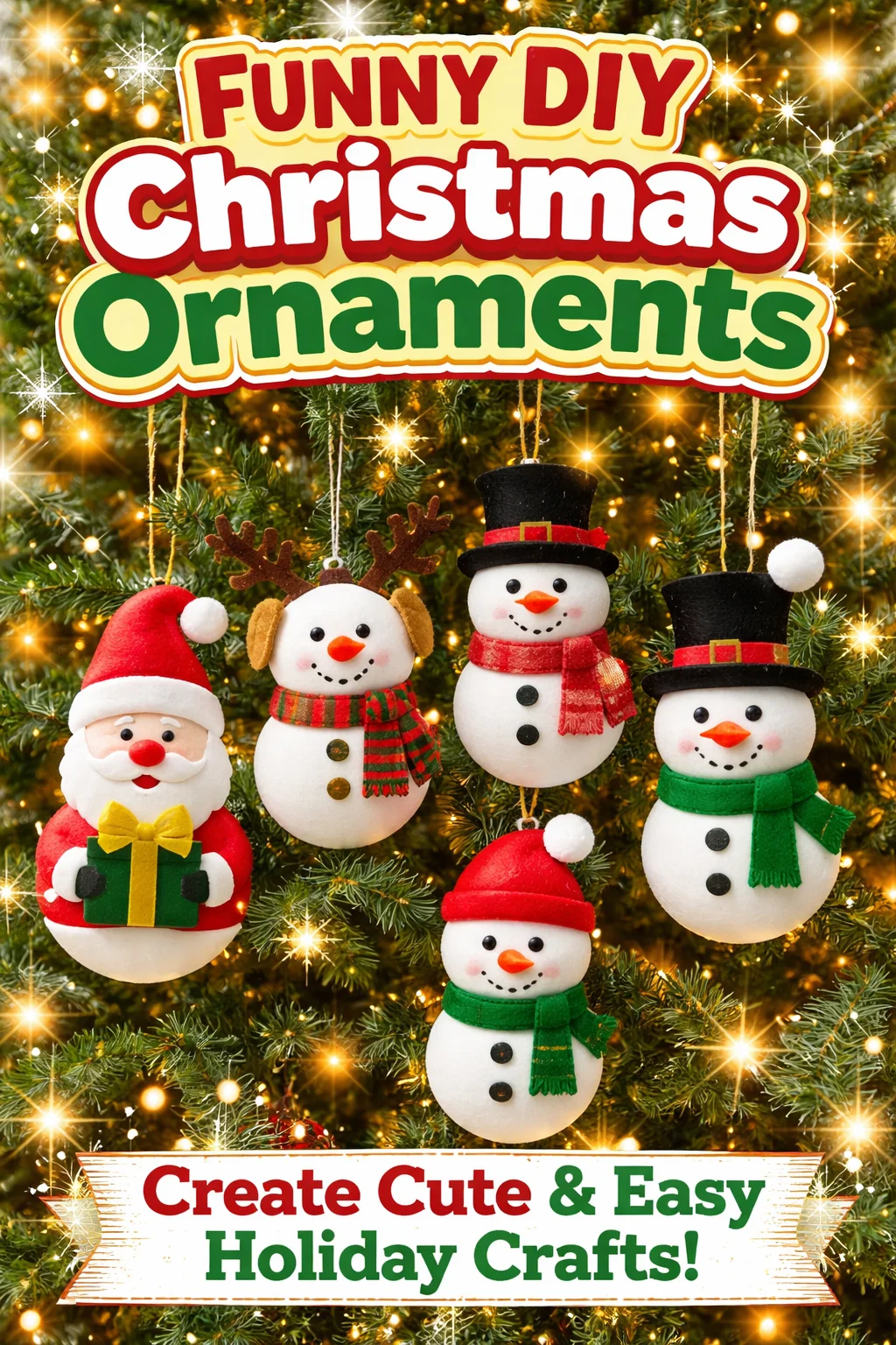 Funny DIY Christmas ornaments for a festive holiday season